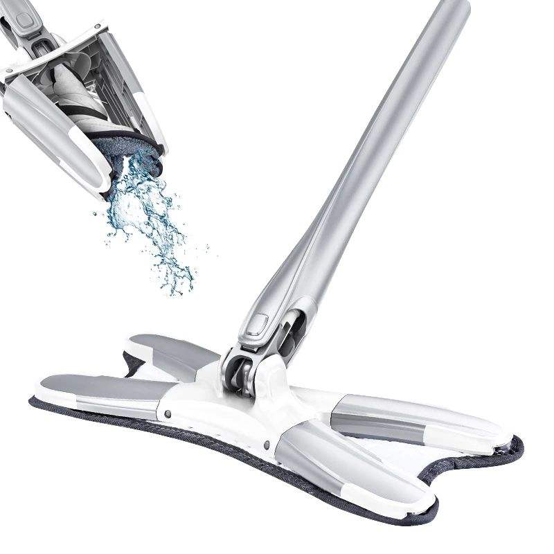 Self-Wringing X-Shape Flat Mop