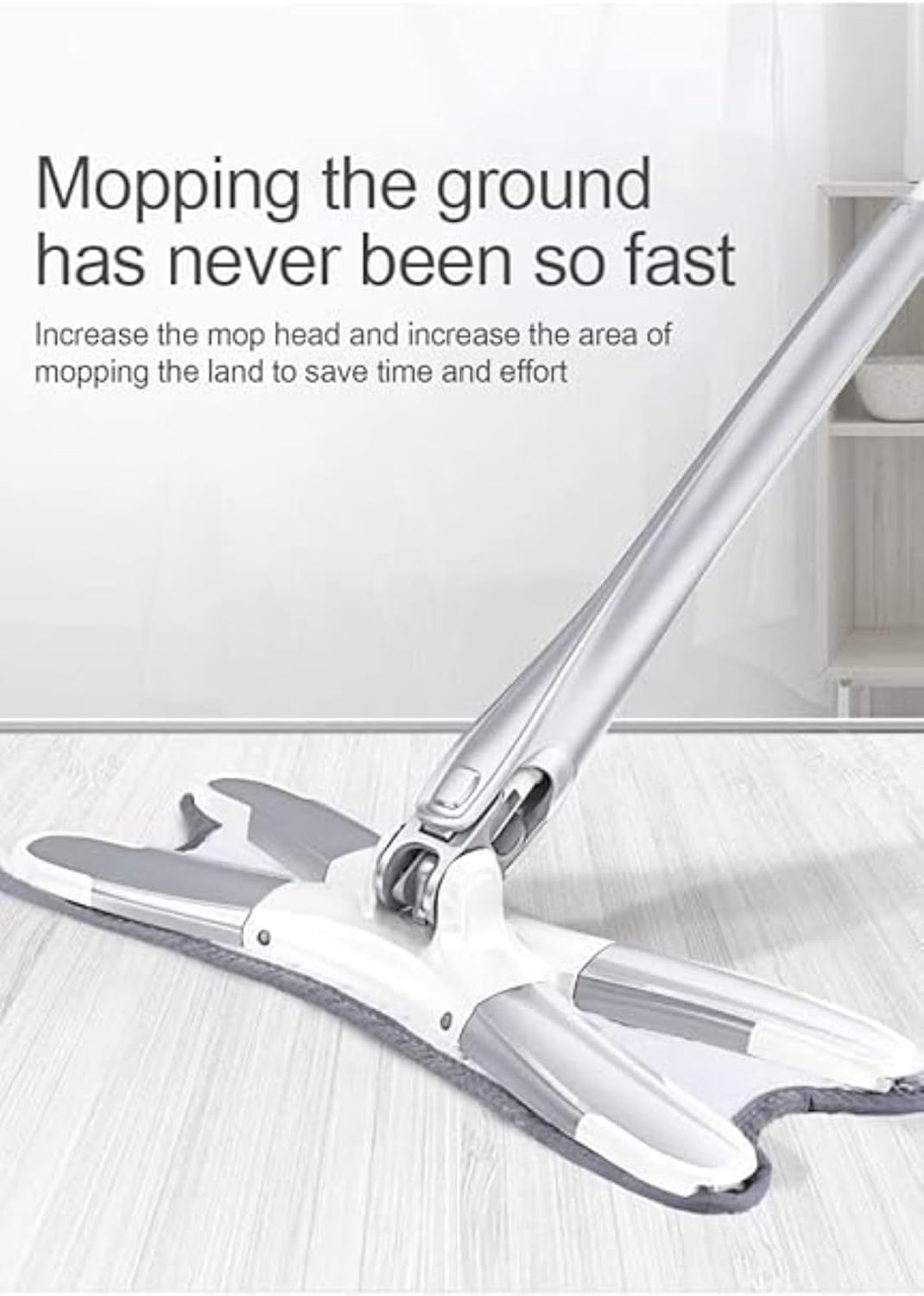 Self-Wringing X-Shape Flat Mop
