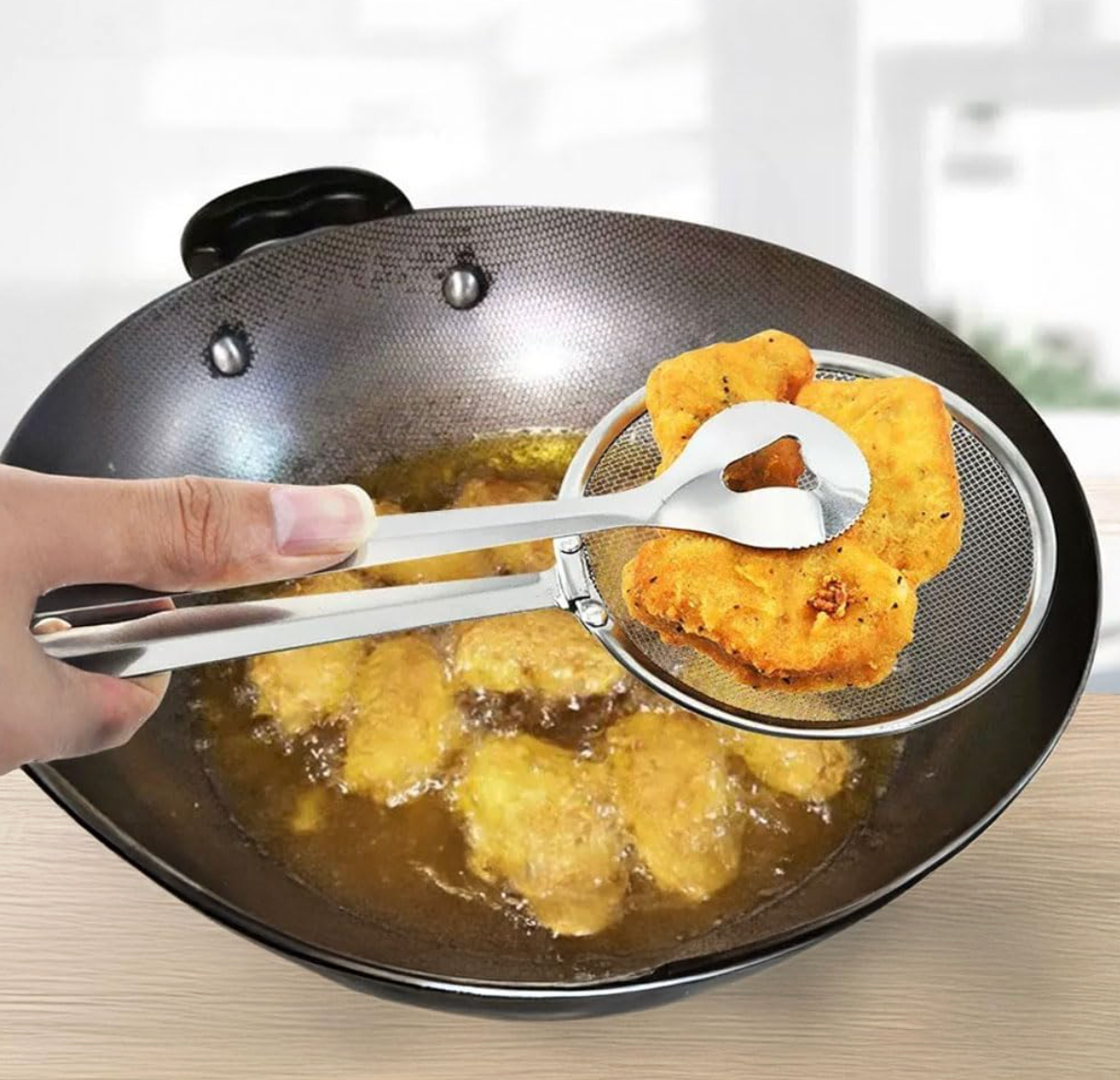 2 in 1 Kitchen Tong & Strainer